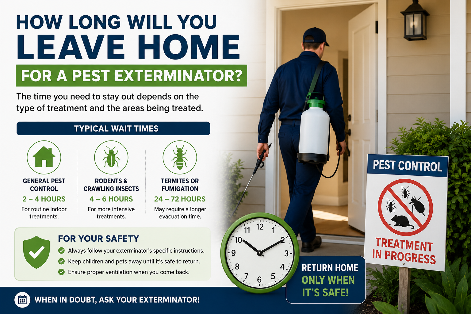  How Long Will You Leave Home for a Pest Exterminator​
